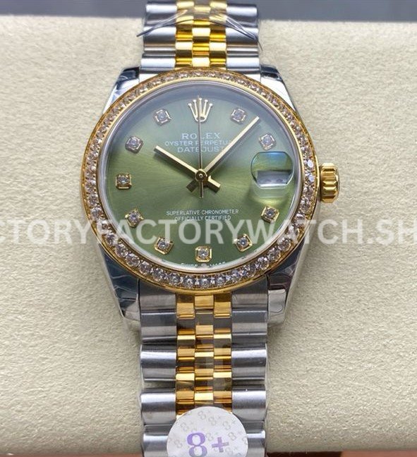 Rolex Datejust 278383RBR 31mm replica watch close up