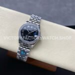 8+ Factory Counterweight Rolex Datejust 278384RBR-0002 31mm Diamond White Gold Bezel Full 904L Roman Numerals Black Dial Jubilee