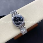 8+ Factory Counterweight Rolex Datejust 278384RBR-0002 31mm Diamond White Gold Bezel Full 904L Roman Numerals Black Dial Jubilee