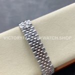 8+ Factory Counterweight Rolex Datejust 278384RBR-0002 31mm Diamond White Gold Bezel Full 904L Roman Numerals Black Dial Jubilee