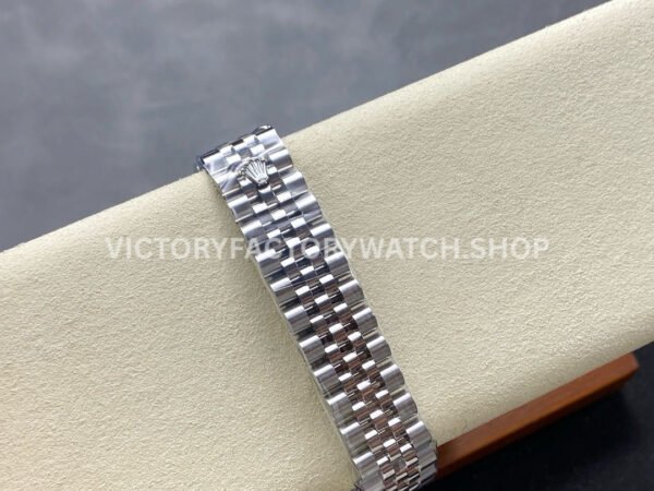 8+ Factory Counterweight Rolex Datejust 278384RBR-0002 31mm Diamond White Gold Bezel Full 904L Roman Numerals Black Dial Jubilee