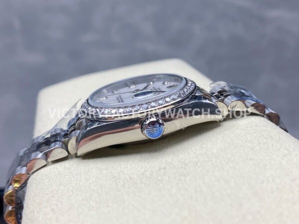 8+ Factory Counterweight Rolex Datejust 278384RBR-0008 31mm Diamond White Gold Bezel Full 904L Diamond Mother Of Pearl Dial Jubilee