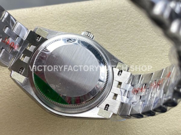 8+ Factory Counterweight Rolex Datejust 278384RBR-0010 31mm Diamond White Gold Bezel Full 904L Diamond Grey Dial Jubilee