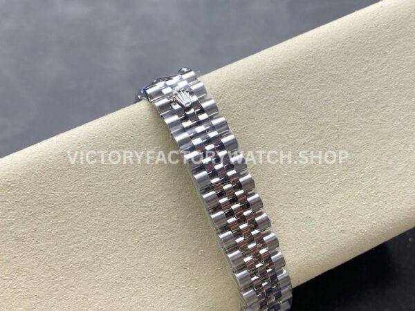 8+ Factory Counterweight Rolex Datejust 278384RBR-0010 31mm Diamond White Gold Bezel Full 904L Diamond Grey Dial Jubilee