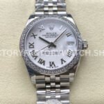 Rolex Datejust 278384RBR replica watch diamond bezel
