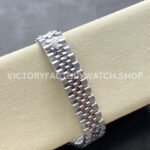 8+ Factory Counterweight Rolex Datejust 278384RBR-0014 31mm Diamond White Gold Bezel Full 904L Roman Numerals White Dial Jubilee