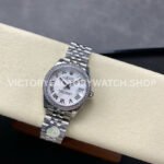 8+ Factory Counterweight Rolex Datejust 278384RBR-0014 31mm Diamond White Gold Bezel Full 904L Roman Numerals White Dial Jubilee