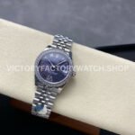 8+ Factory Counterweight Rolex Datejust 278384RBR-0030 31mm Diamond White Gold Bezel Full 904L Roman Numerals Diamond Purple Dial Jubilee