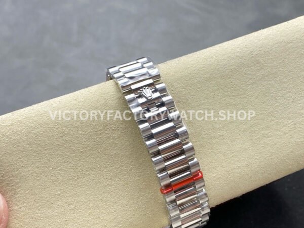 8+ Factory Counterweight Rolex Day-Date 118346-0084 36mm Diamond Platinum Bezel Full Platinum Diamond Mope Baguette Diamond Pink Dial