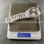 8+ Factory Counterweight Rolex Day-Date 118346-0084 36mm Diamond Platinum Bezel Full Platinum Diamond Mope Baguette Diamond Pink Dial