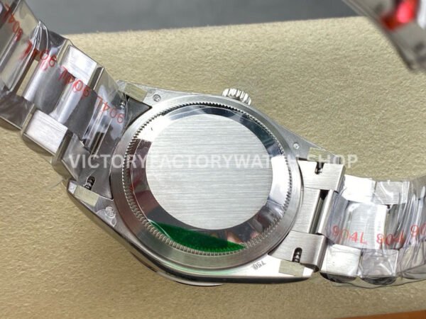 8+ Factory Counterweight Rolex Day-Date 118346-0084 36mm Diamond Platinum Bezel Full Platinum Diamond Mope Baguette Diamond Pink Dial