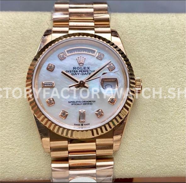 Rolex Day-Date 128235 replica watch diamond dial
