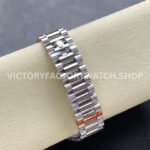 8+ Factory Counterweight Rolex Day-Date 128236-0008 36mm Full Platinum Roman Numerals Ice Blue Dial