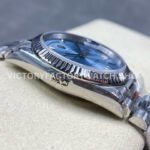 8+ Factory Counterweight Rolex Day-Date 128236-0018 36mm Full Platinum Roman Numerals Ice Blue Dial