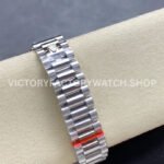 8+ Factory Counterweight Rolex Day-Date 128236-0018 36mm Full Platinum Roman Numerals Ice Blue Dial