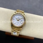 8+ Factory Counterweight Rolex Day-Date 128238-0081 36mm Full Yellow Gold White Dial