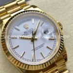8+ Factory Counterweight Rolex Day-Date 128238-0081 36mm Full Yellow Gold White Dial
