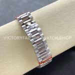 8+ Factory Counterweight Rolex Day-Date 128239-0038 36mm Full White Gold Roman Numerals White Dial