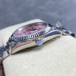 8+ Factory Counterweight Rolex Day-Date 128239-0071 36mm White Gold Baguette Diamond Pink Dial