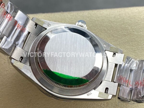 8+ Factory Counterweight Rolex Day-Date 128239-0071 36mm White Gold Baguette Diamond Pink Dial