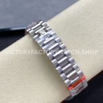 8+ Factory Counterweight Rolex Day-Date 128239-0071 36mm White Gold Baguette Diamond Pink Dial