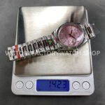 8+ Factory Counterweight Rolex Day-Date 128239-0071 36mm White Gold Baguette Diamond Pink Dial