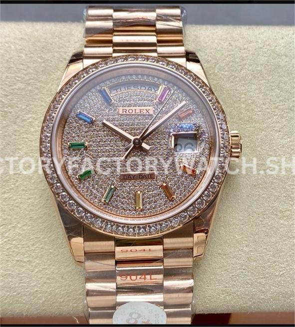 Rolex Day-Date 128345RBR super clone watch 36mm