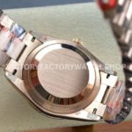 8+ Factory Counterweight Rolex Day-Date 128345RBR-0044 36mm Diamond Bezel Full Rose Gold Roman Numerals Diamond Black Dial