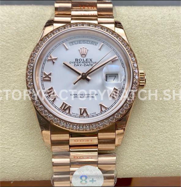Rolex Day-Date 128345RBR replica watch 36mm 8+ Factory