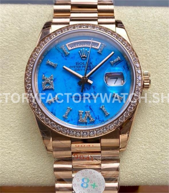 Rolex Day-Date 128345RBR replica watch automatic movement