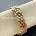 8+ Factory Counterweight Rolex Day-Date 128348RBR-0049 36mm Diamond Yellow Gold Bezel Full Yellow Gold Diamond&Roman Numerals Orange Gradient Dial