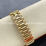8+ Factory Counterweight Rolex Day-Date 128348RBR-0026 36mm Diamond Bezel Full Yellow Gold Champagne Dial