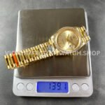 8+ Factory Counterweight Rolex Day-Date 128348RBR-0026 36mm Diamond Bezel Full Yellow Gold Champagne Dial