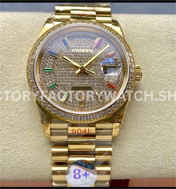 Rolex Day-Date 128348RBR replica watch 36mm 8+ Factory