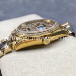 8+ Factory Counterweight Rolex Day-Date 128348RBR-0030 36mm Diamond Yellow Gold Bezel Full Yellow Gold Baguette Diamond Yellow Gold Dial