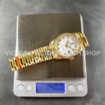 8+ Factory Counterweight Rolex Day-Date 128348RBR-0042 36mm Diamond Bezel Full Yellow Gold Roman Numerals White Dial