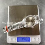 8+ Factory Counterweight Rolex Day-Date 128349RBR-0001 36mm Diamond Bezel Full White Gold Silver Dial