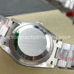 8+ Factory Counterweight Rolex Day-Date 128349RBR-0004 36mm Diamond Bezel Full White Gold Diamond Mope Baguette Diamond Mother Of Pearl Dial