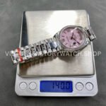 8+ Factory Counterweight Rolex Day-Date 128349RBR-0008 36mm Diamond Bezel White Gold Roman Number Pink Dial
