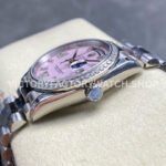 8+ Factory Counterweight Rolex Day-Date 128349RBR-0008 36mm Diamond Bezel White Gold Roman Number Pink Dial