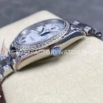8+ Factory Counterweight Rolex Day-Date 128349RBR-0025 36mm Diamond Bezel Full White Gold Roman Numerals White Dial
