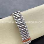 8+ Factory Counterweight Rolex Day-Date 128349RBR-0025 36mm Diamond Bezel Full White Gold Roman Numerals White Dial