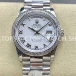 Rolex Day-Date 128349RBR replica watch white gold