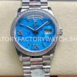 8+ Factory Rolex Day-Date 128349RBR white gold replica watch