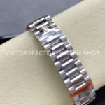 8+ Factory Counterweight Rolex Day-Date 128349RBR-0031 36mm Diamond Bezel White Gold Roman Number Blue Dial