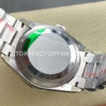 8+ Factory Counterweight Rolex Day-Date 128349RBR-0049 36mm Diamond Bezel White Gold Baguette Diamond Mother Of Pearl Dial