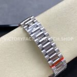 8+ Factory Counterweight Rolex Day-Date 128349RBR-0051 36mm Diamond Bezel White Gold Baguette Diamond Blue Dial