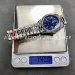 8+ Factory Counterweight Rolex Day-Date 128349RBR-0051 36mm Diamond Bezel White Gold Baguette Diamond Blue Dial