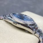 8+ Factory Counterweight Rolex Day-Date 128396TBR 36mm Diamond Bezel Full Platinum Roman Numerals Ice Blue Dial