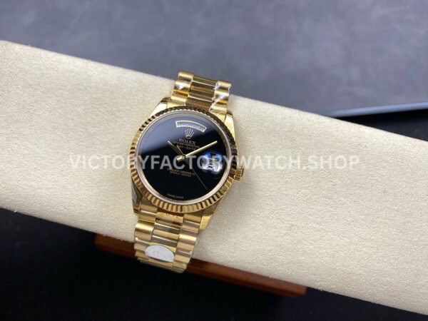 8+ Factory Counterweight Rolex Day-Date 18038 36mm Full Yellow Gold Black Dial (2) 8+ Factory Counterweight Rolex Day-Date 18038 36mm Full Yellow Gold Black Dial
